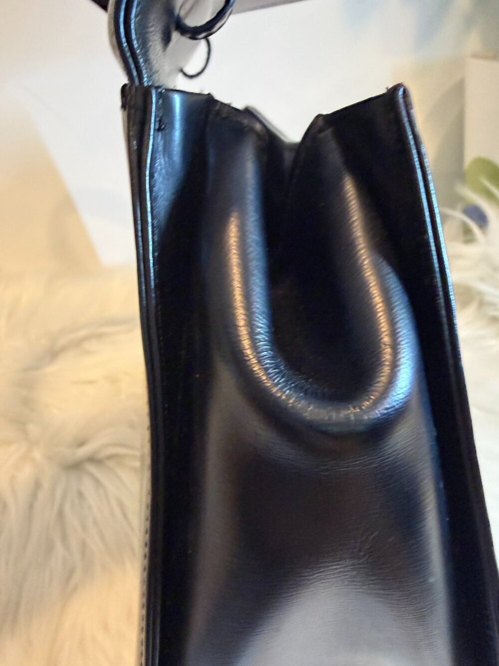 Vintage Givenchy Black Box Leather Top Handle - Picture 5 of 13